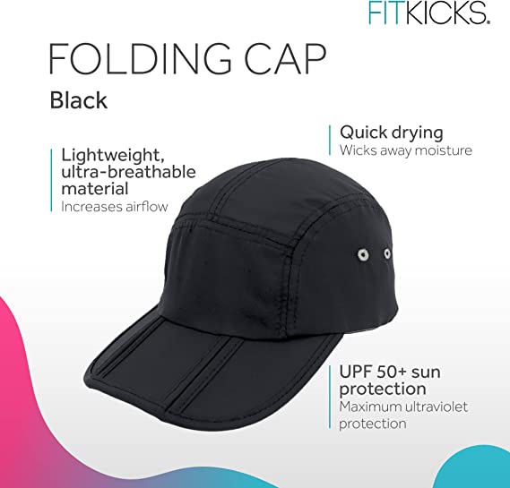 FITKICKS Folding Cap- Black – Harrison Outfitters